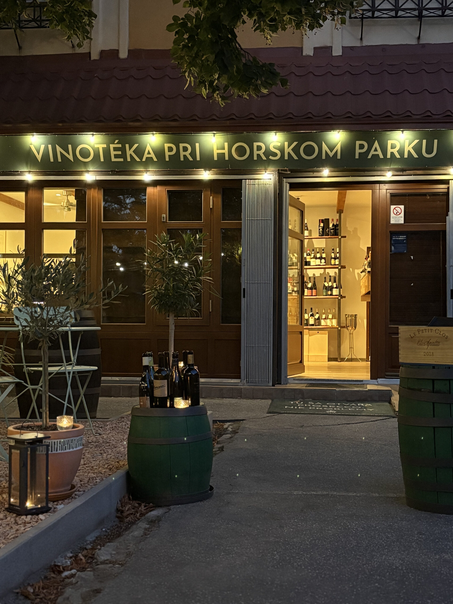 Vinotéka pri Horskom parku – pokojné miesto na eventy